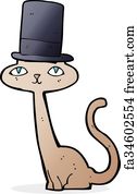 Free art print of Cheshire cat in Top Hat design. Design of Cheshire