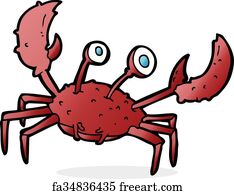 Free art print of Cartoon crab | FreeArt | fa18440088
