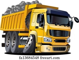 Free art print of Cartoon dump truck. Cartoon dump truck isolated on