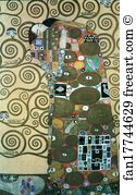 1909 Art Print - Cartoon For The Frieze In The Villa Stoclet In Brussels: Fulfillment