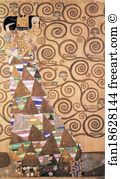 Austrian Art Print - Cartoon For The Frieze In The Villa Stoclet In Brussels: Expectation