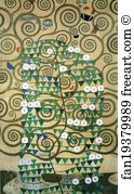 Tree Life Art Print - Cartoon For The Frieze In The Villa Stoclet In Brussels: Right Part Of The Tree Of Life