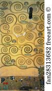 Tree Life Art Print - Cartoon For The Frieze In The Villa Stoclet In Brussels (Left Part Of The Tree Of Life)