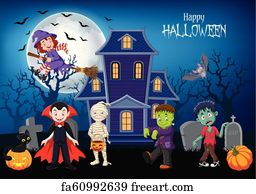 Free Halloween Cartoons Art Prints and Artworks | FreeArt