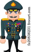 Free Art Print Of Cartoon Military General 