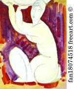 Watercolor Art Print - Caryatid