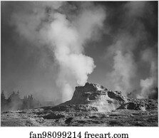 Geyser Art Print - Castle Geyser Cove, Yellowstone National Park, Wyoming. Photographs Of National Parks And Monuments, Compiled 1941 - 1942, Documenting The Period Ca. 1933 - 1942.