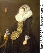 1629 Oil On Canvas Louvre Art Print - Catharine Both Van Der Eem