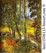 Milan Art Print - Cattle Drinking