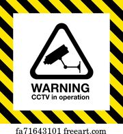 Warning CCTV In Operation Prints Full Colour Sign Printed Heavy Duty 3957S 
