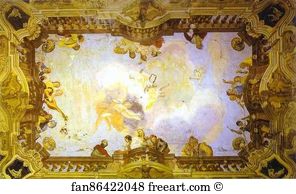Francesco Fontebasso Art Print - Ceiling In Palazzo Bernardi