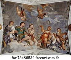 Treviso Art Print - Ceiling Of The Room Of Married Love