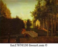 In A Park Art Print - Chapel In A Park. Estate Of Ostrovky