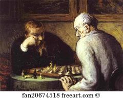 Player Art Print - Chess-Players
