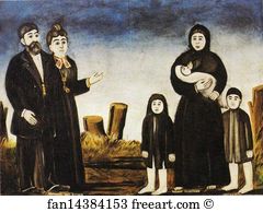 Oil On Oilcloth The Tretyakov Gallery Art Print - Childless Millionaire And Poor Woman With Children
