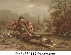 Runaway Art Print - Children On A Runaway Cart
