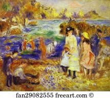 On The Beach Art Print - Children On The Beach Of Guernesey