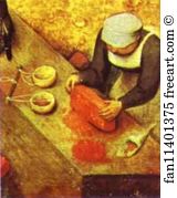 1560 Oil On Panel Kunsthistorisches Museum Art Print - Children's Games. Detail