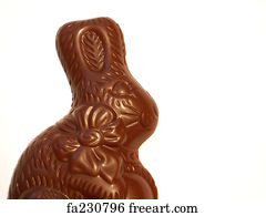 Free art print of Melting Chocolate Figure, easter bunny. Chocolate ...