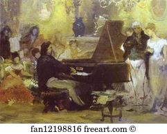 Performing Art Print - Chopin Performing In The Guest-Hall Of Anton Radziville In Berlin In 1829