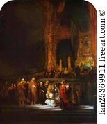 Christ And The Woman Taken In Adultery Art Print - Christ And The Woman Taken In Adultery