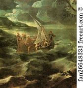 Christ At The Sea Of Galilee Art Print - Christ At The Sea Of Galilee. Detail