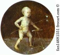 Reverse Art Print - Christ Child With A Walking-Frame