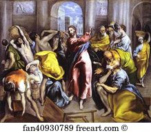 Driving Art Print - Christ Driving The Traders From The Temple