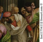 Blood Art Print - Christ Healing A Woman With An Issue Of Blood. Detail