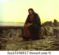 Ivan Kramskoy Art Print - Christ In The Desert