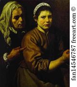 1618 Oil On Canvas National Gallery Art Print - Christ In The House Of Martha And Mary. Detail