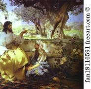 Christ In The House Of Martha And Mary Detail Art Print - Christ In The House Of Martha And Mary. Detail