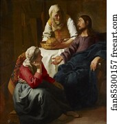 Mary Art Print - Christ In The House Of Martha And Mary