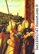 Surrounded By Angels Detail Art Print - Christ With The Symbols Of The Passion Surrounded By Angels. Detail