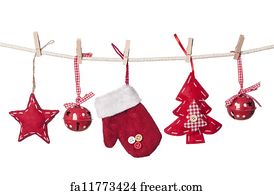 Free art print of Christmas decorations. Christmas decorations on