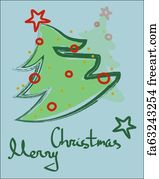 Free art print of Christmas greeting card. Vector Christmas greeting card - holidays lettering