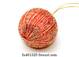 Free art print of Red Christmas ornament. Red frosted Christmas