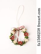 Free art print of Christmas Wreath. Christmas wreath with lights