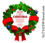 Free art print of Christmas Wreath. Christmas wreath with lights