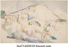 Château Noir Art Print - Château Noir And Mont Sainte-Victoire, C. 1890-1895