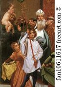 Laurel Art Print - Cimabue's Celebrated Madonna Is Carried In Procession Through The Streets Of Florence; In Front Of The Madonna, And Crowned With Laurels, Walks Cimabue Himself, With His Pupil Giotto; Behind It Arnolfo Di Lapo, Gaddo Gaddi, Andrea Tafi, Niccola Pisano, Bu