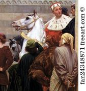 Its Art Print - Cimabue's Celebrated Madonna Is Carried In Procession Through The Streets Of Florence; In Front Of The Madonna, And Crowned With Laurels, Walks Cimabue Himself, With His Pupil Giotto; Behind It Arnolfo Di Lapo, Gaddo Gaddi, Andrea Tafi, Niccola Pisano, Bu