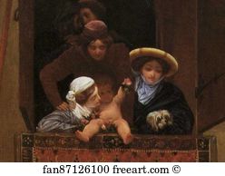 Its Art Print - Cimabue's Celebrated Madonna Is Carried In Procession Through The Streets Of Florence; In Front Of The Madonna, And Crowned With Laurels, Walks Cimabue Himself, With His Pupil Giotto; Behind It Arnolfo Di Lapo, Gaddo Gaddi, Andrea Tafi, Niccola Pisano, Bu