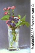 Crystal Art Print - Clematis In A Crystal Vase