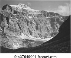 Sun Art Print - Close In View Of Mountain Side, "from Going-To-The-Sun Chalet, Glacier National Park, " Montana. Photographs Of National Parks And Monuments, Compiled 1941 - 1942, Documenting The Period Ca. 1933 - 1942.