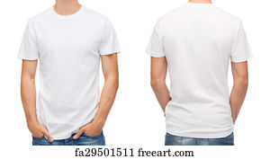 Free art print of Man in blank khaki t-shirt, front and back view ...