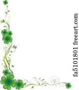 free shamrock border art prints and artworks freeart