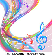 Free art print of Colorful abstract notes music background. Colorful ...