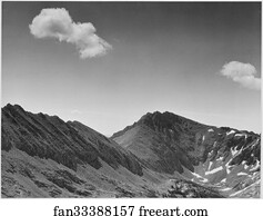 King Art Print - Coloseum Mountain, Kings River Canyon (Proposed As A National Park), California, 1936. Photographs Of National Parks And Monuments, Compiled 1941 - 1942, Documenting The Period Ca. 1933 - 1942.
