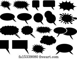 Free Art Print Of Retro Comic Speech Bubbles With Animal Sounds. Big 